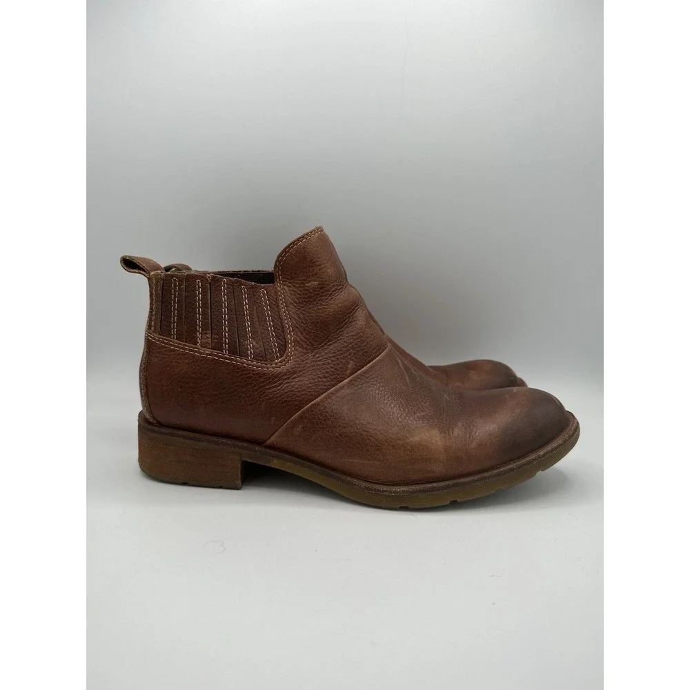 Sofft Women's Brown Leather Ankle Boots Size 8M Booties SF0007300 Boho Comfy